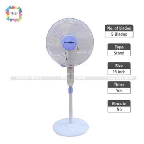 Eletromax 16 Inch Stand Fan with Timer