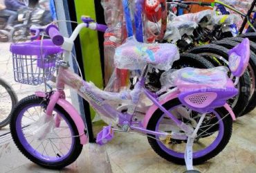 Now 16 inch pink purple baby cycle