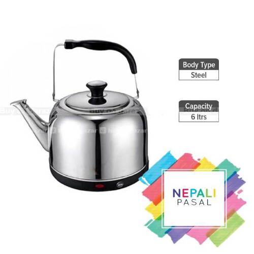 Aura Stainless Steel Electric Kettle (Solid 6 L)
