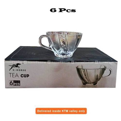 Tea N Coffee Glass Mug Set Of 6/Tea Cups & Coffee